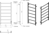 Полотенцесушитель электрический Двин J Neo 100х50, матовое золото