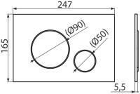 Система инсталляции для унитазов AlcaPlast AM101/1120-4:1 RU M678-0001 кнопка смыва черная