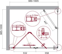Душевой уголок BelBagno Albano AS-1-100-C-Cr