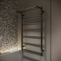 Полотенцесушитель электрический EWRIKA Сафо PN 100х60, с полкой, черный матовый
