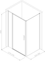 Душевой уголок Allen Brau Priority 120x100 Cr