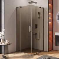 Душевой уголок Cezares Slider A 2 100/110 BR GM профиль оружейная сталь, стекло бронза