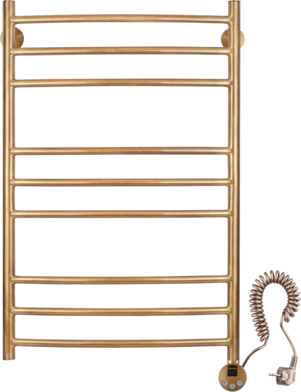 Полотенцесушитель электрический Secado Милан 3 85x55 см, подключение справа, бронза, лесенка, латунь