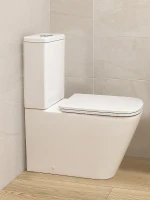 Унитаз-компакт напольный AZARIO Etereo AZ-8203 безободковый, с микролифтом, глянцевый белый