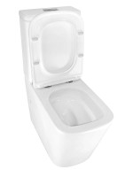 Унитаз-компакт напольный AZARIO Etereo AZ-8203 безободковый, с микролифтом, глянцевый белый