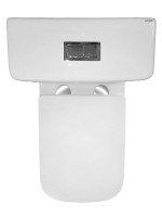 Унитаз-компакт напольный AZARIO Etereo AZ-8203 безободковый, с микролифтом, глянцевый белый