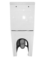 Унитаз-компакт напольный AZARIO Etereo AZ-8203 безободковый, с микролифтом, глянцевый белый