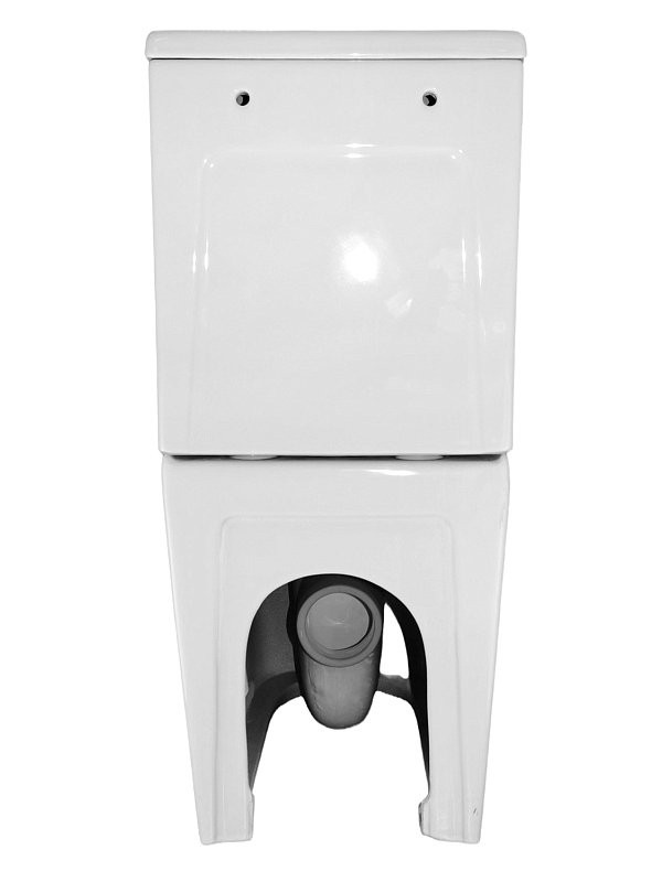 Унитаз-компакт напольный AZARIO Etereo AZ-8203 безободковый, с микролифтом, глянцевый белый