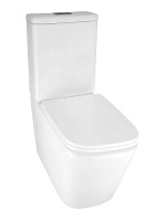 Унитаз-компакт напольный AZARIO Etereo AZ-8203 безободковый, с микролифтом, глянцевый белый