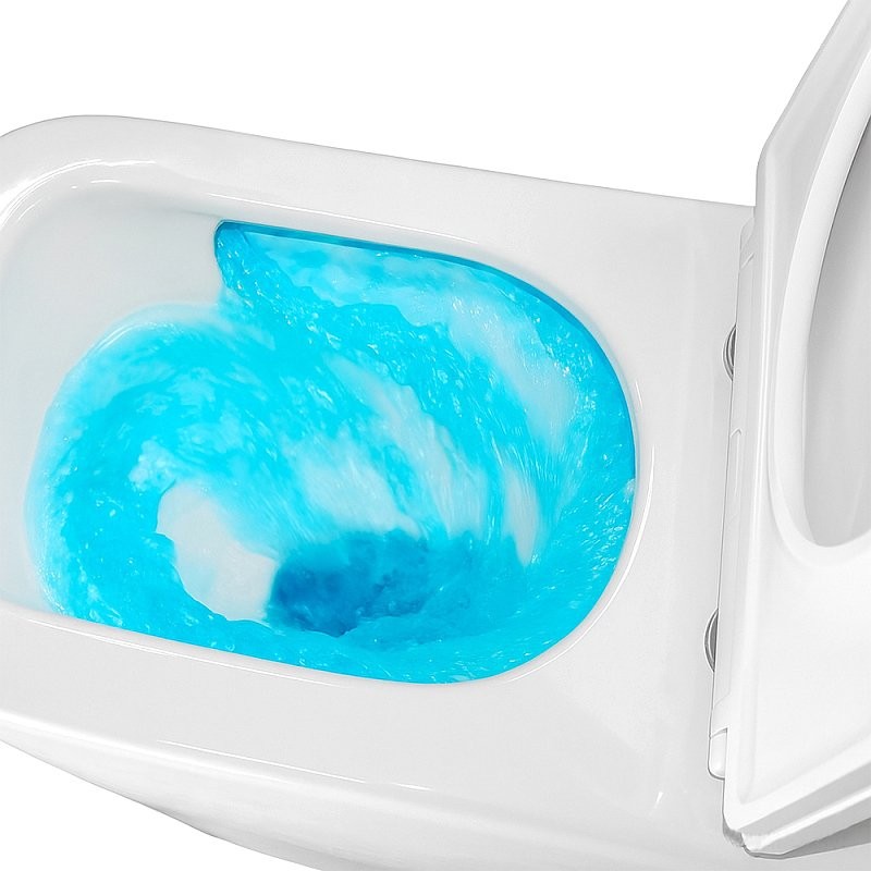 Унитаз-компакт напольный AZARIO Etereo AZ-8203 безободковый, с микролифтом, глянцевый белый