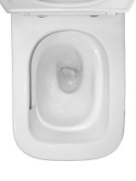 Унитаз-компакт напольный AZARIO Etereo AZ-8203 безободковый, с микролифтом, глянцевый белый