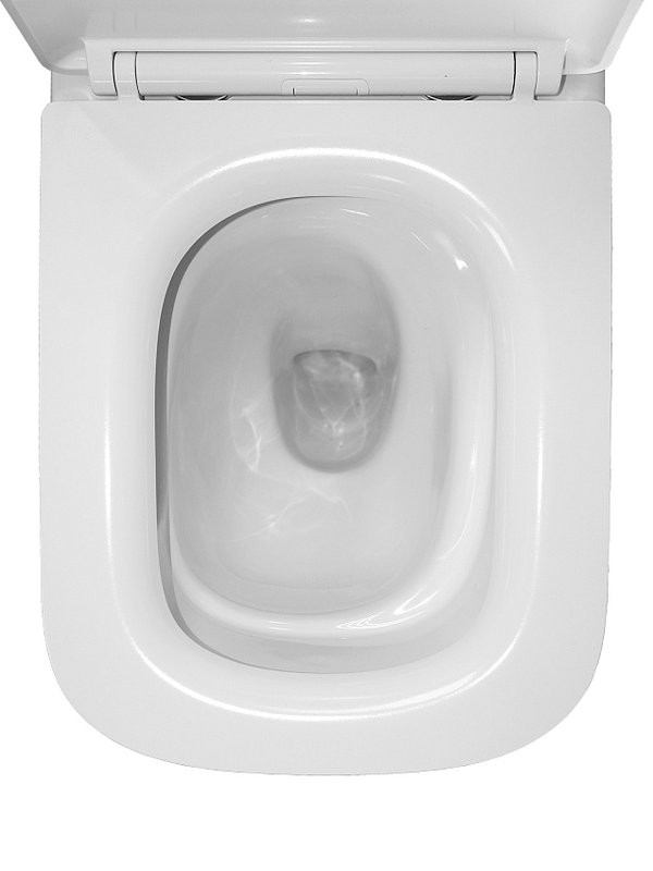 Унитаз-компакт напольный AZARIO Etereo AZ-8203 безободковый, с микролифтом, глянцевый белый