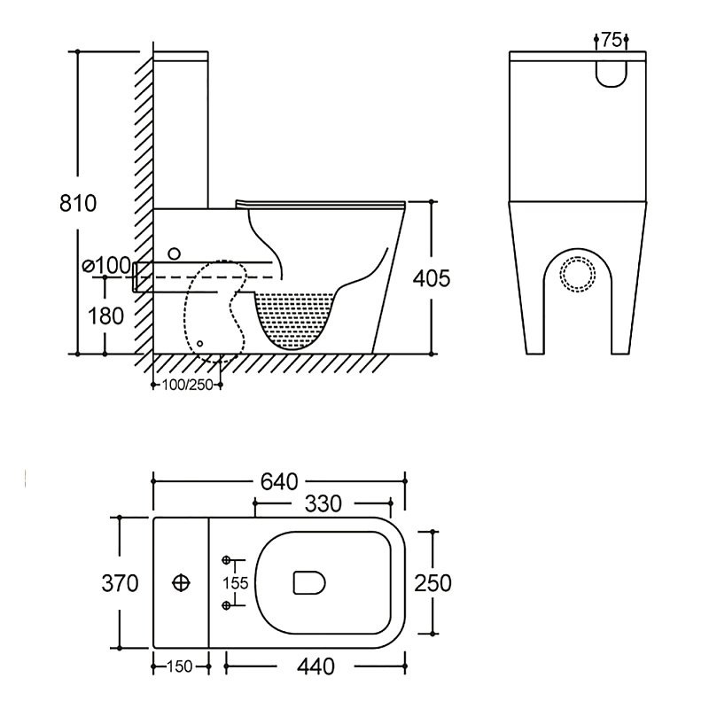 Унитаз-компакт напольный AZARIO Etereo AZ-8203 безободковый, с микролифтом, глянцевый белый
