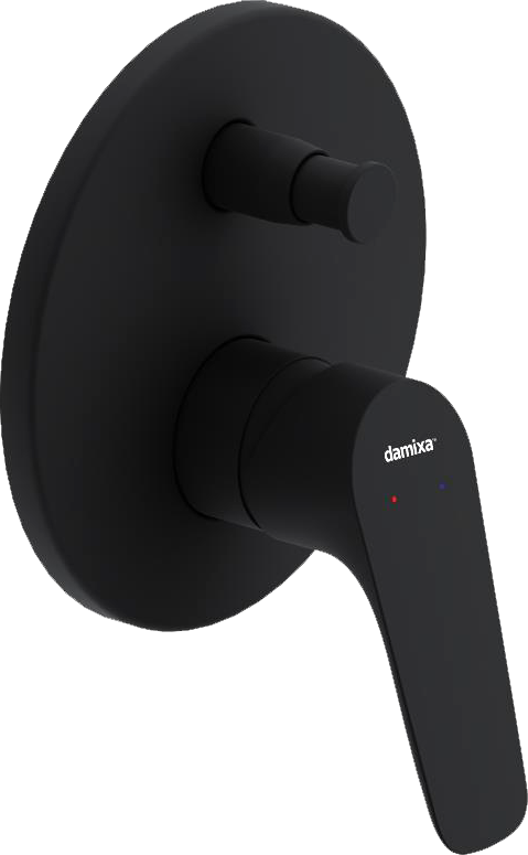 Встраиваемый смеситель для душа и ванны Damixa Jupiter 777100300 С ВНУТРЕННЕЙ ЧАСТЬЮ, черный