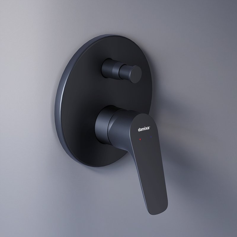 Встраиваемый смеситель для душа и ванны Damixa Jupiter 777100300 С ВНУТРЕННЕЙ ЧАСТЬЮ, черный