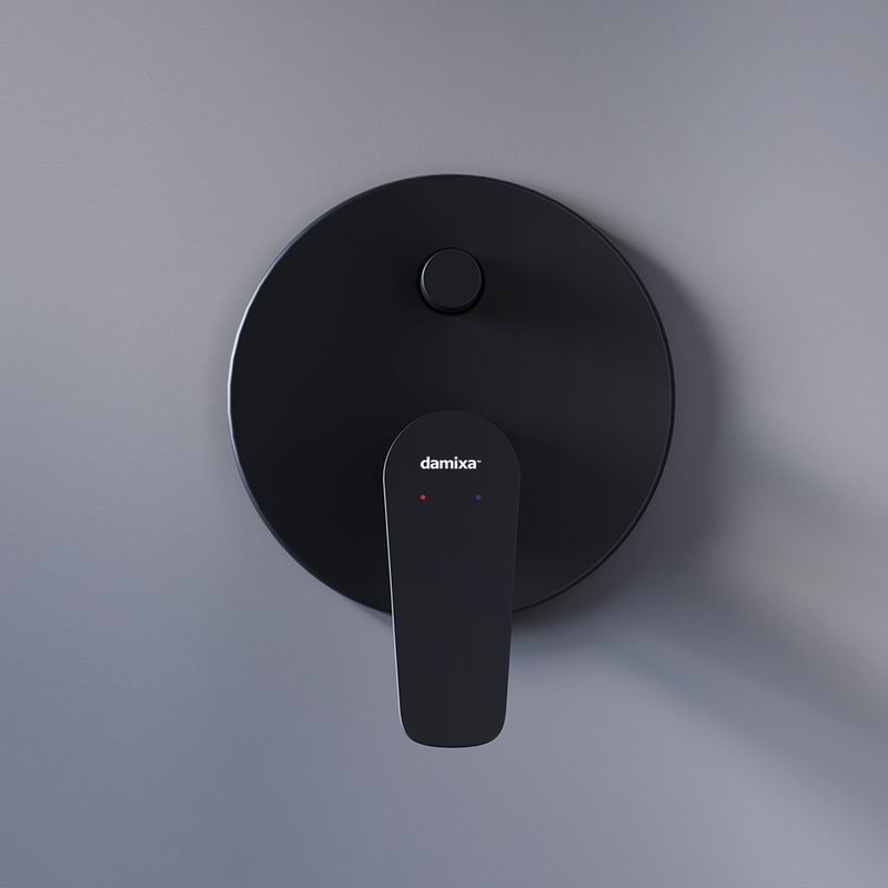 Встраиваемый смеситель для душа и ванны Damixa Jupiter 777100300 С ВНУТРЕННЕЙ ЧАСТЬЮ, черный