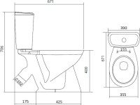 Унитаз-компакт напольный Santek Бриз 1WH202569