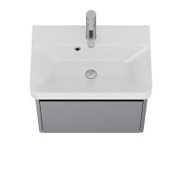 Тумба с раковиной Dreja Luxury 55 подвесная, серый базальт