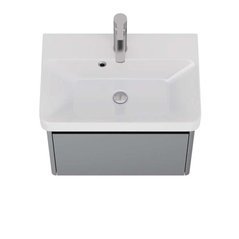 Тумба с раковиной Dreja Luxury 55 подвесная, серый базальт