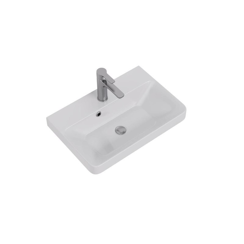 Тумба с раковиной Dreja Luxury 55 подвесная, серый базальт