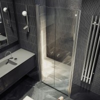 Душевая дверь в нишу Maybahglass MGD-425-5 120 см, профиль матовый хром, стекло прозрачное
