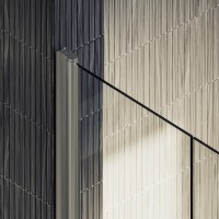 Душевая дверь в нишу Maybahglass MGD-425-5 120 см, профиль матовый хром, стекло прозрачное