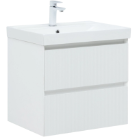 Тумба с раковиной Aquanet Альтера 60 подвесная, белая матовая