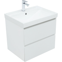 Тумба с раковиной Aquanet Альтера 60 подвесная, белая матовая