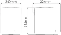 Мусорное ведро Wasserkraft K-649 9 л Мусорное ведро Wasserkraft K-649 9 л