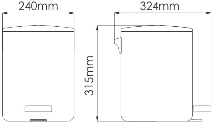 Мусорное ведро Wasserkraft K-649 9 л
