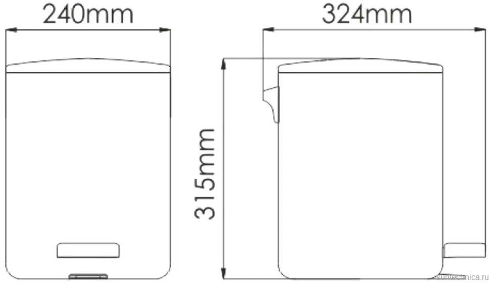 Мусорное ведро Wasserkraft K-649 9 л