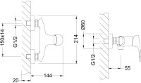 Смеситель для душа Lemark Linara LM0403C