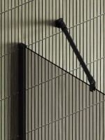 Душевая перегородка Maybahglass MGD-715-6ш 119 см, профиль черный, стекло бронза