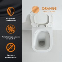 Унитаз подвесной Orange C02 безободковый, с микролифтом