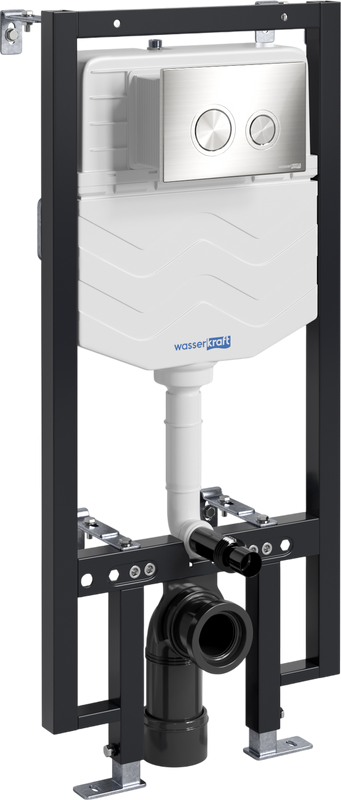 Система инсталляции для унитазов Wasserkraft Vils 56TLT.010.ME.BN01 с кнопкой смыва никель