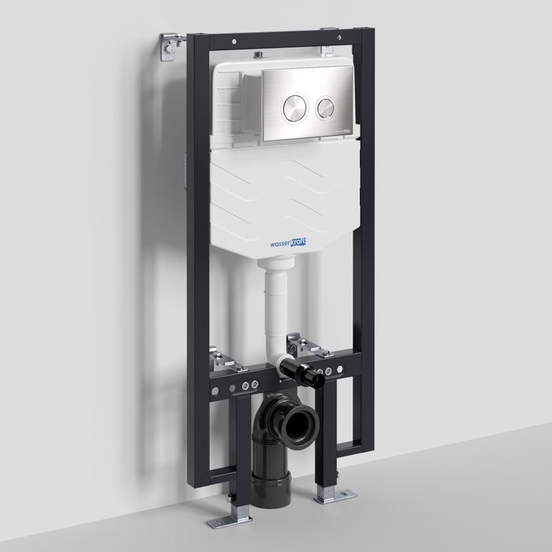Система инсталляции для унитазов Wasserkraft Vils 56TLT.010.ME.BN01 с кнопкой смыва никель