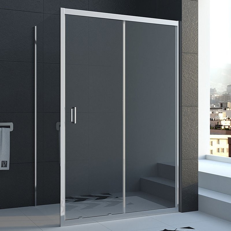 Душевой уголок Veconi Rovigo RV-040 120х100 см, профиль хром, стекло прозрачное