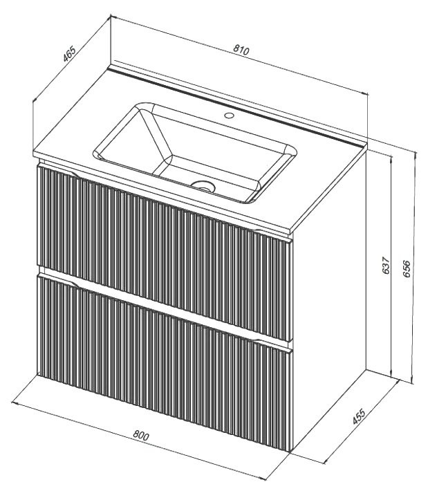 Мебель для ванной комнаты Aquanet Джейн (Flat) 80 подвесная, маренго
