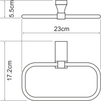 Полотенцедержатель Wasserkraft Lopau K-6060