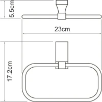 Полотенцедержатель Wasserkraft Lopau K-6060 Полотенцедержатель Wasserkraft Lopau K-6060