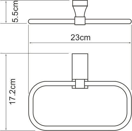 Полотенцедержатель Wasserkraft Lopau K-6060