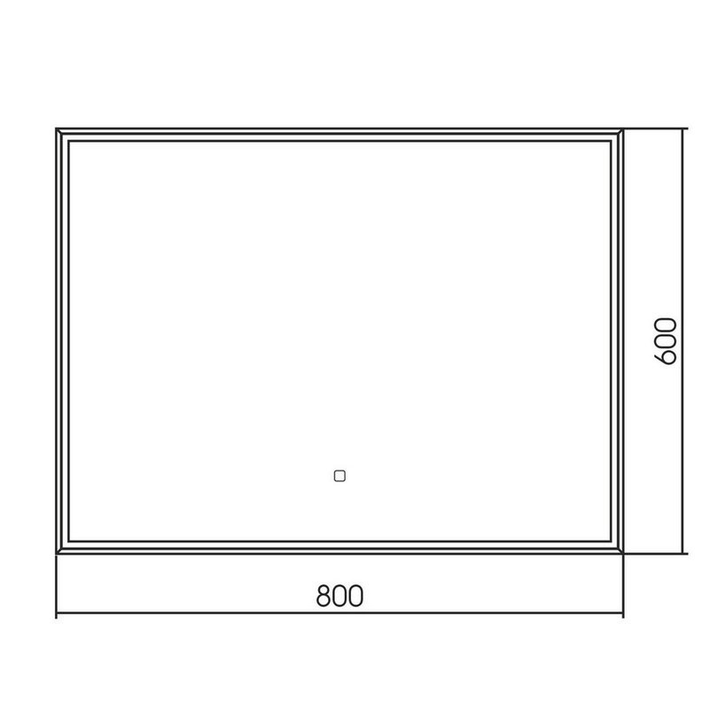 Зеркало Abber See AG6108SL-0.8 80х60 см, с подсветкой