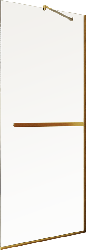 Душевая перегородка Maybahglass MGD-1418-3у 99 см, профиль золото, стекло прозрачное