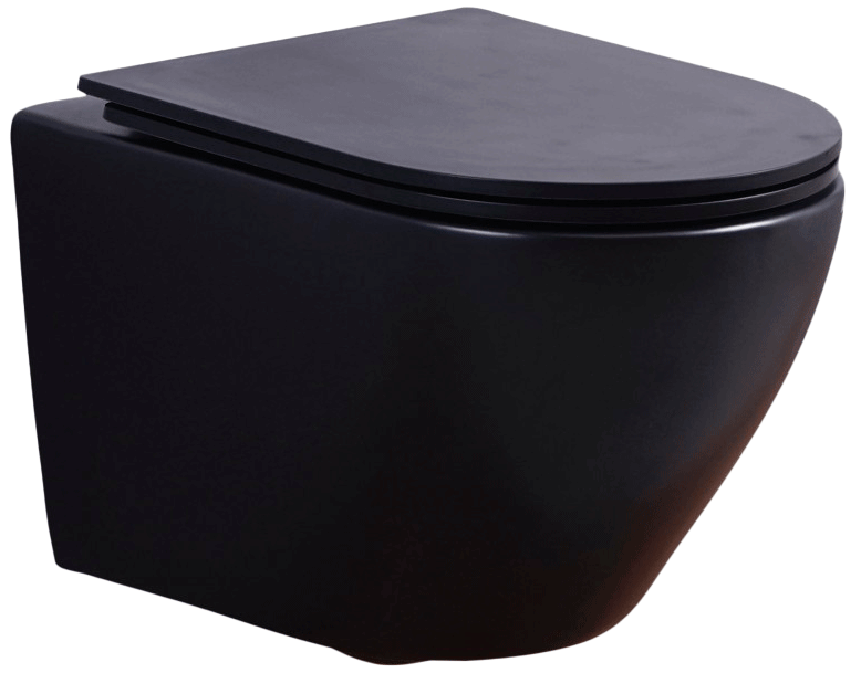 Комплект 3 в 1 Унитаз подвесной Esbano Azalea ESUPAZALBM + Инсталляция Fram + Кнопка ESINOVL17MB цвет матовый черный