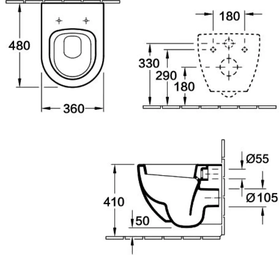 Комплект 3 в 1 Унитаз подвесной Esbano Azalea ESUPAZALBM + Инсталляция Fram + Кнопка ESINOVL17MB цвет матовый черный