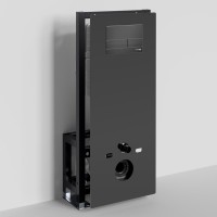 Система инсталляции для унитазов Wasserkraft Glan 66TLT.010.ME.BL.MB04 с кнопкой смыва матовой черной