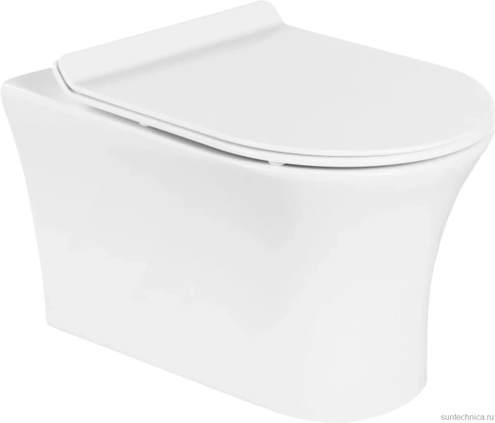 Унитаз подвесной BelBagno Ancona BB1224CHR-SM безободковый, с микролифтом