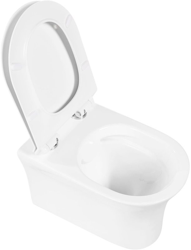 Унитаз подвесной BelBagno Ancona BB1224CHR-SM безободковый, с микролифтом