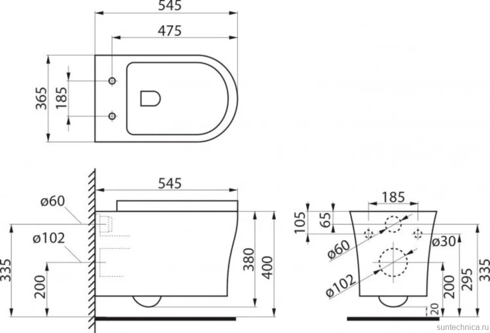 Унитаз подвесной BelBagno Ancona BB1224CHR-SM безободковый, с микролифтом