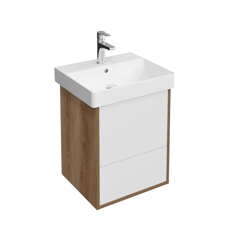 Тумба с раковиной KERAMA MARAZZI Pro 55 подвесная,с двумя ящиками, вяз